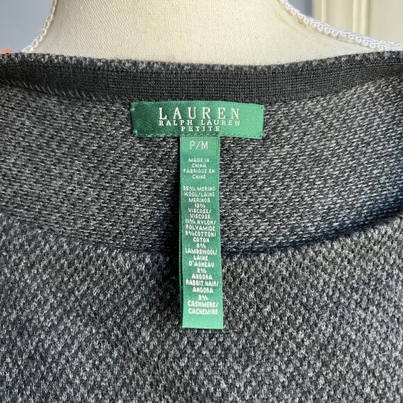 NWT Lauren‎ Ralph Lauren Merino Wool Angora Cashmere Knit Dress Petite Medium - Picture 7 of 11